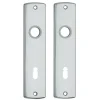 AXA langschild binnendeur aluminium kruk/sleutel 72 mm