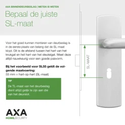 AXA loopslot dm50 met witte voorplaat en kruk op schild