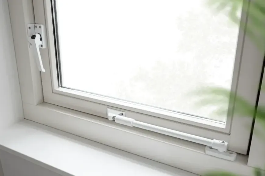 AXA raamsluiting rechts wit met knop buitendraaiend