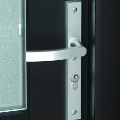 AXA veiligheidsbeslag Edge achterdeur aluminium smal schild met SKG 3-sterren 55 mm