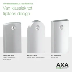 AXA veiligheidsbeslag Edge achterdeur aluminium langschild met SKG 3-sterren 55 mm