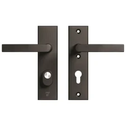 AXA veiligheidsbeslag Edge achterdeur zwart kortschild met SKG 3-sterren 72 mm