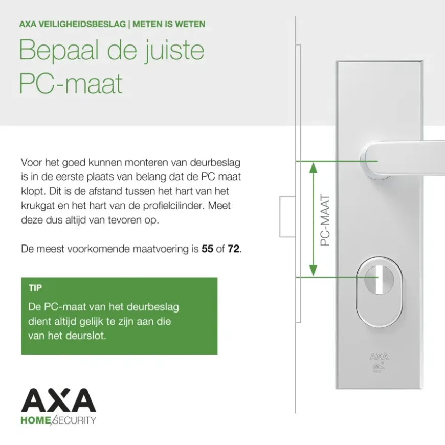 AXA veiligheidsbeslag Edge voordeur aluminium langschild met SKG 3-sterren 92 mm