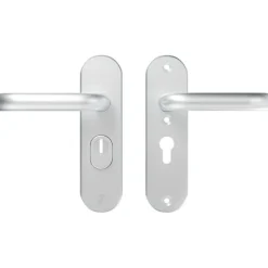 AXA veiligheidsbeslag Oval achterdeur aluminium kortschild met SKG 3-sterren 52 mm