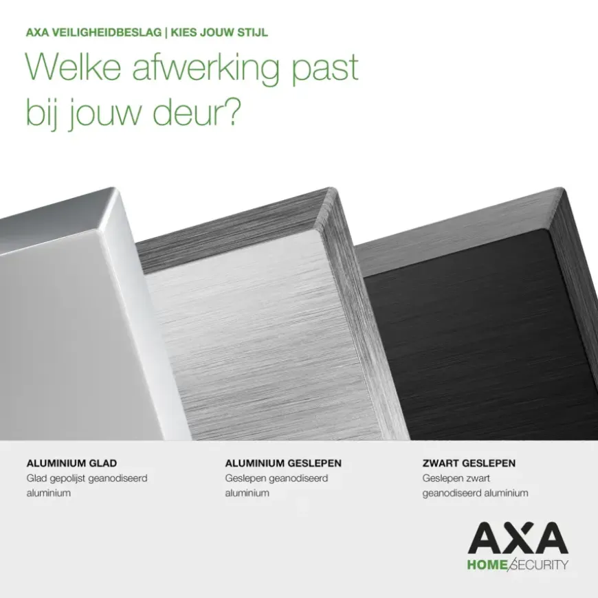 AXA veiligheidsbeslag Oval voordeur zwart langschild met SKG 3-sterren 72 mm