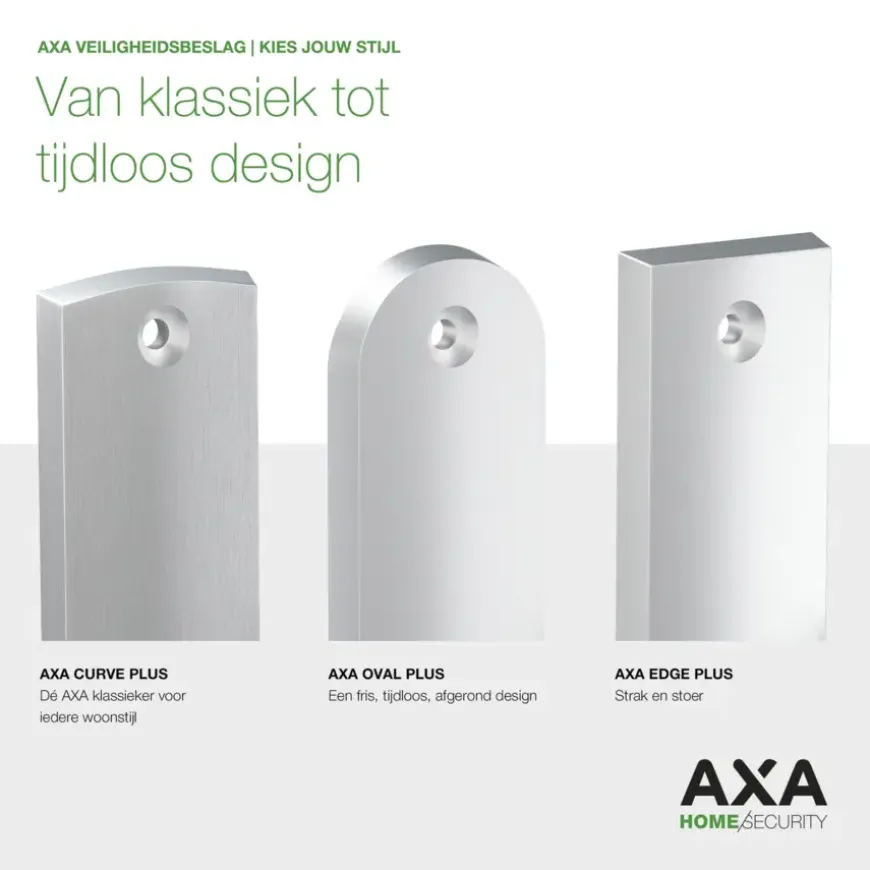 AXA Veiligheidsbeslag Smal met kerntrekbeveiliging SKG-3 sterren achterdeur 55 mm