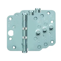 AXA Veiligheidsscharnier kogellager afgeronde hoeken SKG 3-sterren verzinkt 89x89 mm 3 stuks