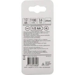 Batterij 1/2 AA Lithium 3.6V 1200mAh