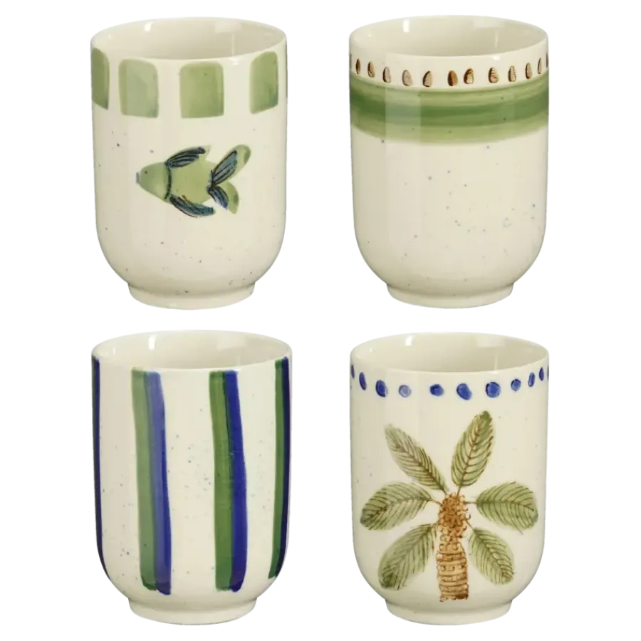Geen Beker groen - h9,5xd7cm