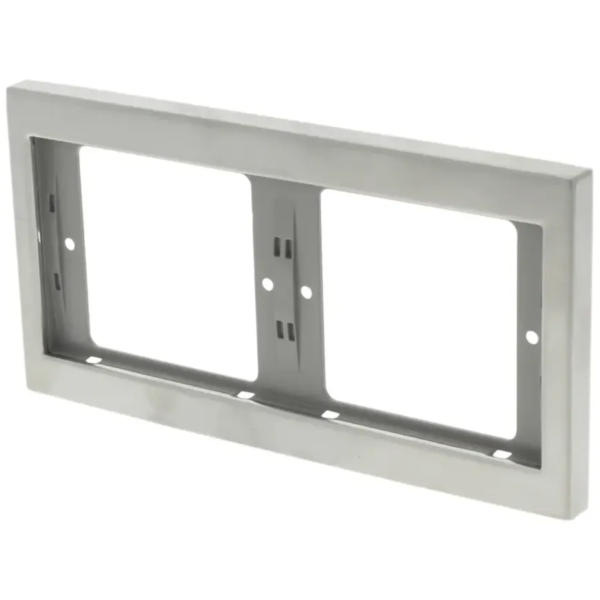 Berker K5 Afdekraam 2-voudig RVS
