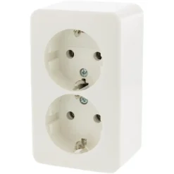 Berker Opbouw Dubbel Stopcontact Wit