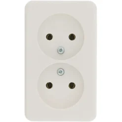 Berker Opbouw Dubbel Stopcontact Wit