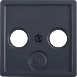 Berker Q1 Centraalplaat Radio/TV Antraciet