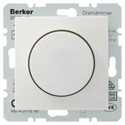 Berker S.1 Centraalplaat met Dimmerknop Wit