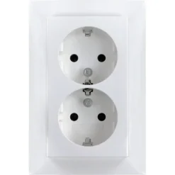 Berker S.1 Dubbel Geaard Stopcontact Wit
