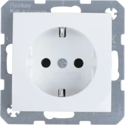 Berker S.1 Enkel Geaard Stopcontact Wit