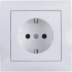 Berker S.1 Enkel Geaard Stopcontact Wit