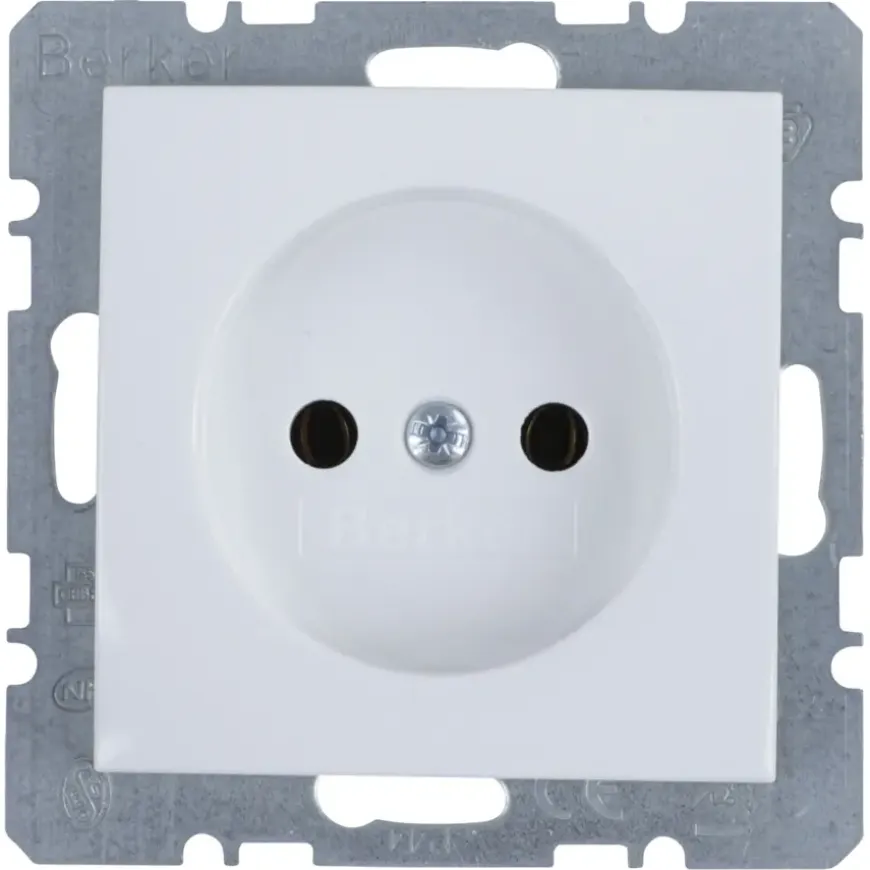 Berker S.1 Enkel Stopcontact Wit