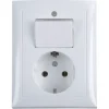 Berker S.1 Geaard Stopcontact met Wisselschakelaar Wit