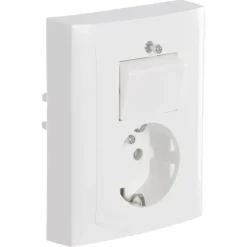Berker S.1 Geaard Stopcontact met Wisselschakelaar Wit