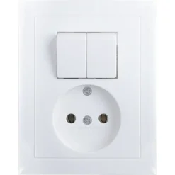Berker S.1 stopcontact met serieschakelaar wit