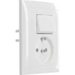 Berker S.1 stopcontact met serieschakelaar wit