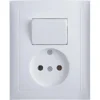 Berker S.1 stopcontact met wisselschakelaar wit