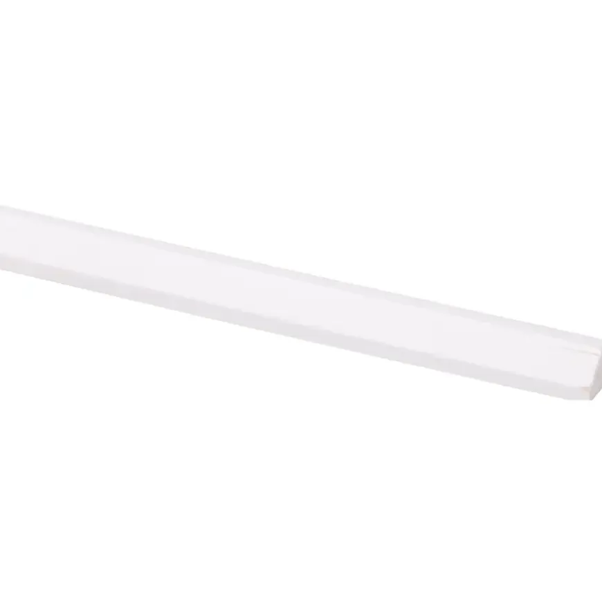 Binnenhoek lat grenen wit gegrond 11x11 mm lengte 270 cm