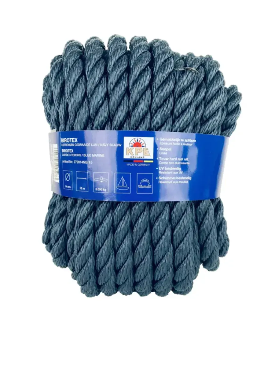 Seilflechter BIROTEX 12MM GEDR NAVY BLAUW 15MTR