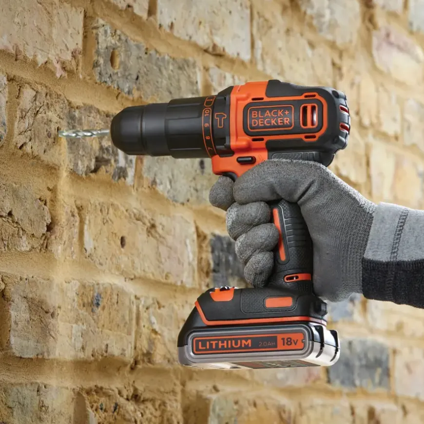 Black+Decker accuklopboormachine BCK23S1S-QW + gratis Mouse detailschuurmachine 18 volt