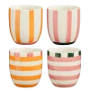 Geen Bliss beker roze oranje - h9,5xd9cm