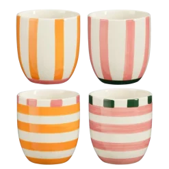 Geen Bliss beker roze oranje - h9,5xd9cm