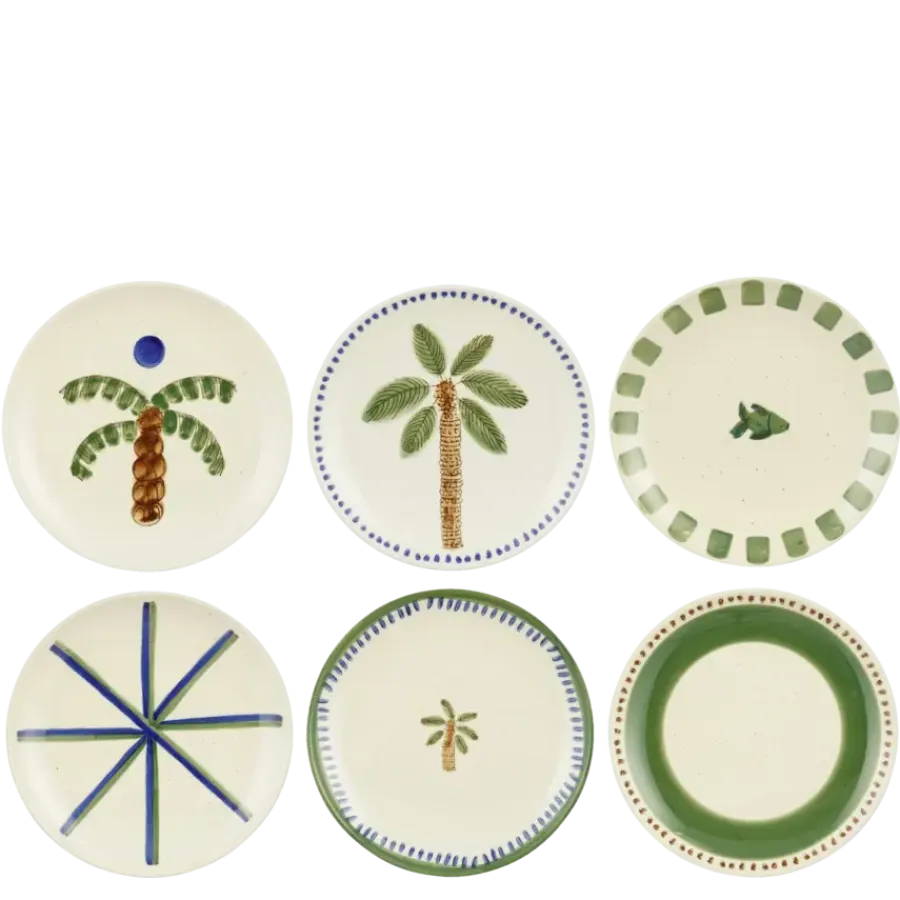 Geen Bord groen blauw - h2,5xd21cm - per stuk