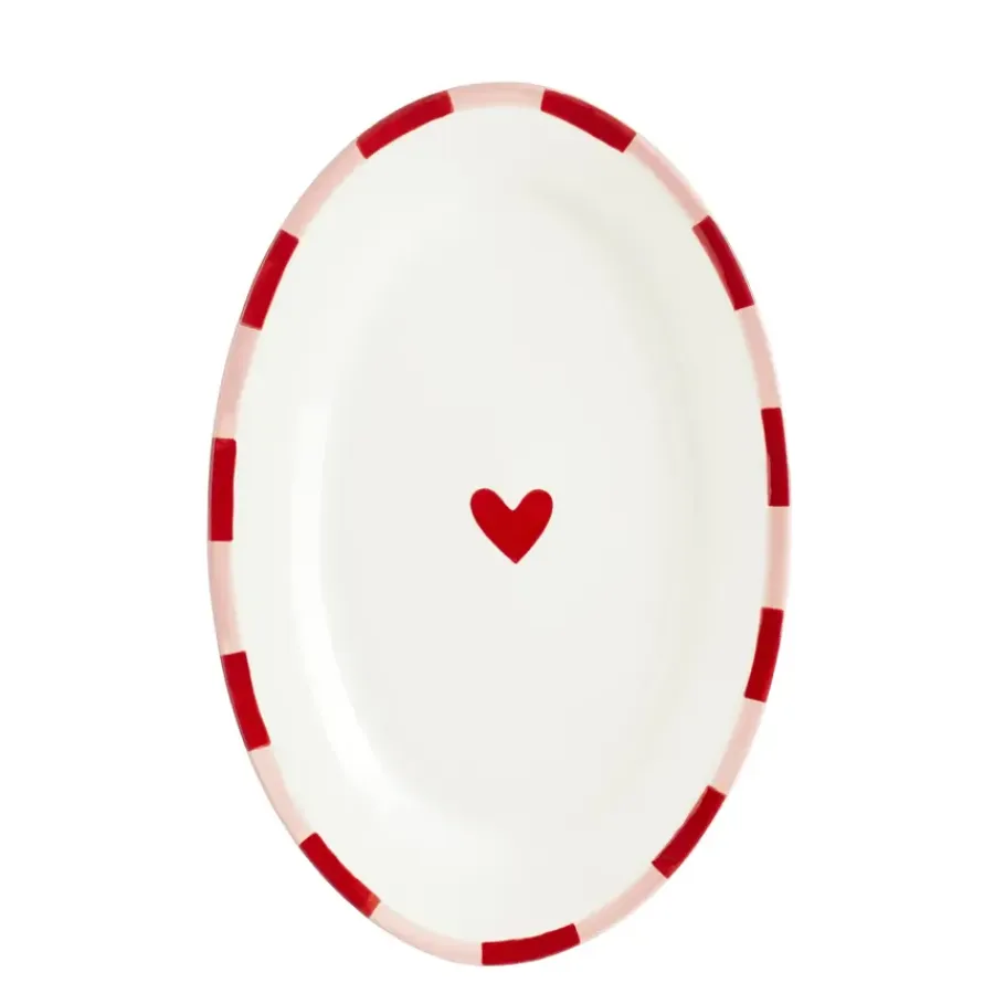Geen Bord ovaal rood - l41,5xb27,5xh3cm