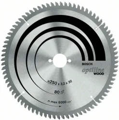 Bosch cirkelzaagblad Optiline voor hout 60 tanden - 254 x 30 x 2,8 mm