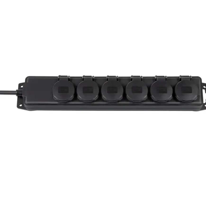 Brennenstuhl Contactdoos met Deksel IP44 6-voudig 2 Meter