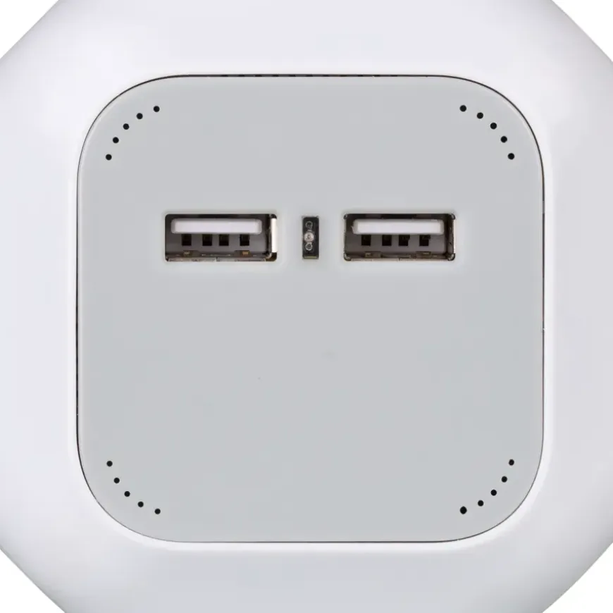 Brennenstuhl Stekkerblok 4-voudig + 2 USB Grijs 1,4 Meter