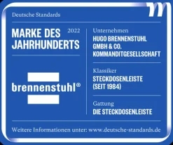 Brennenstuhl stekkerdoos 4-voudig met 2 USB-aansluitingen en schakelaar zwart 1,5 meter