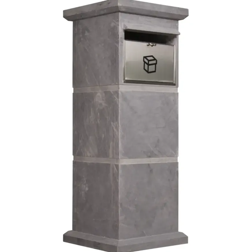 Brievenbus bluestone met pakketvak