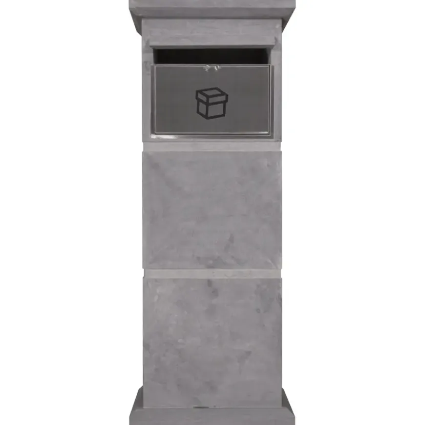 Brievenbus bluestone met pakketvak