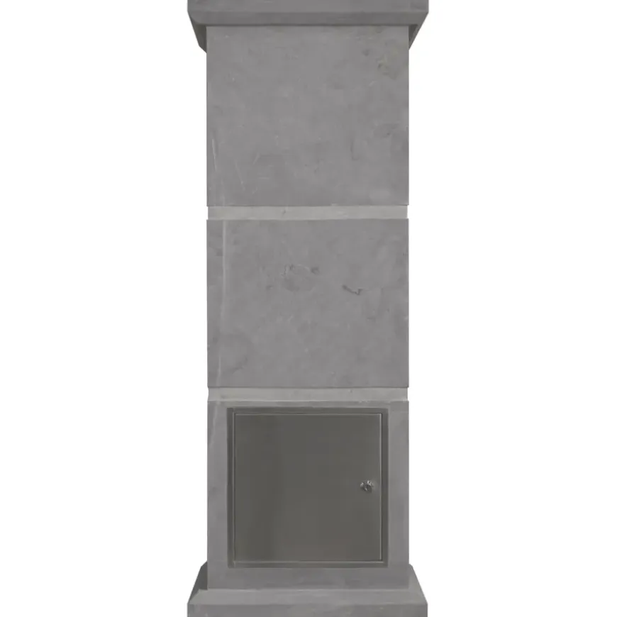 Brievenbus bluestone met pakketvak