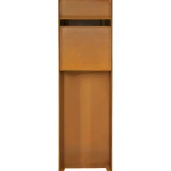 Brievenbus design staand cortenstaal 115 x 37 x 37 cm