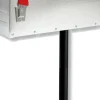 Brievenbuspaal voor US-mailbox aluminium zwart