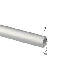 Buis rond aluminium mat 6x1000x1mm