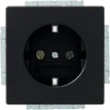 Busch-Jaeger Future Linear Enkel Geaard Stopcontact Zwart
