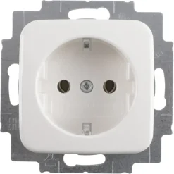 Busch-Jaeger Reflex SI Enkel Geaard Stopcontact Wit