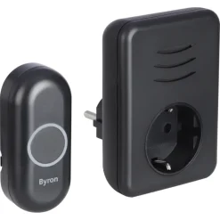 Byron DBY-22353 Draadloze deurbelset plugin met stopcontact 150m zwart
