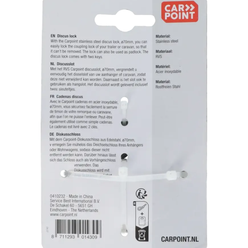 Carpoint Discusslot ø70mm