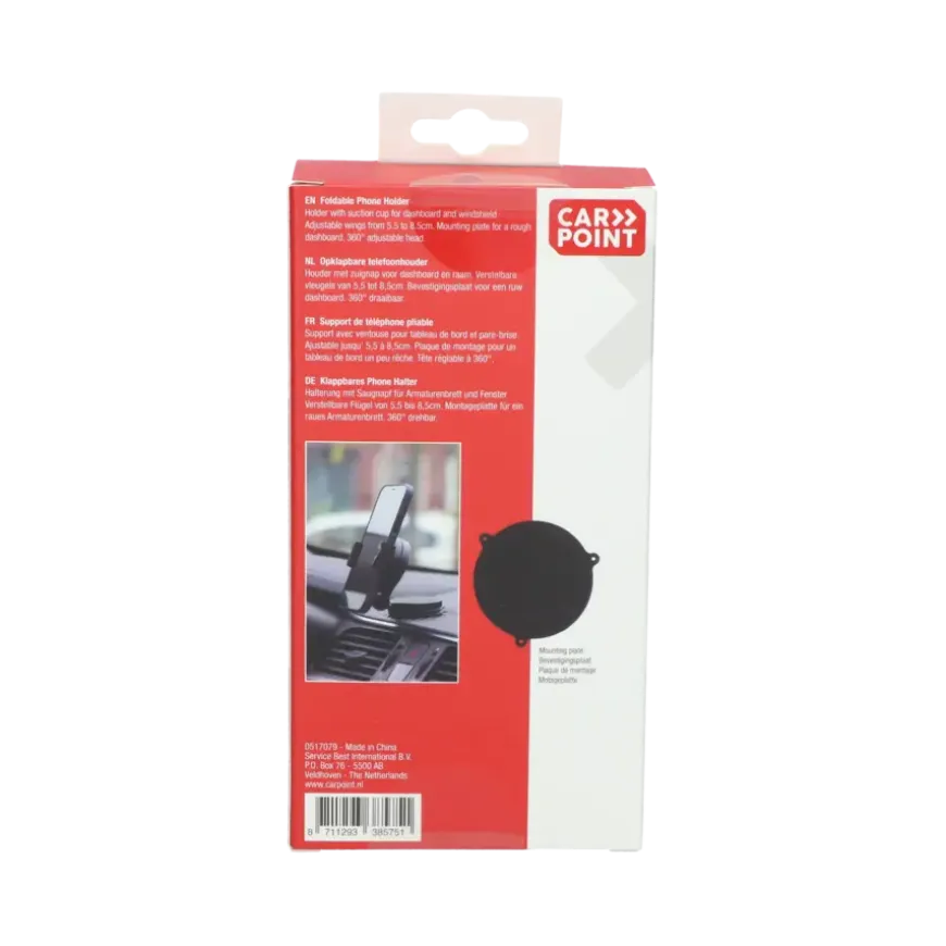 Carpoint Draagbare Opklapbare Smartphone Houder Klem Rond