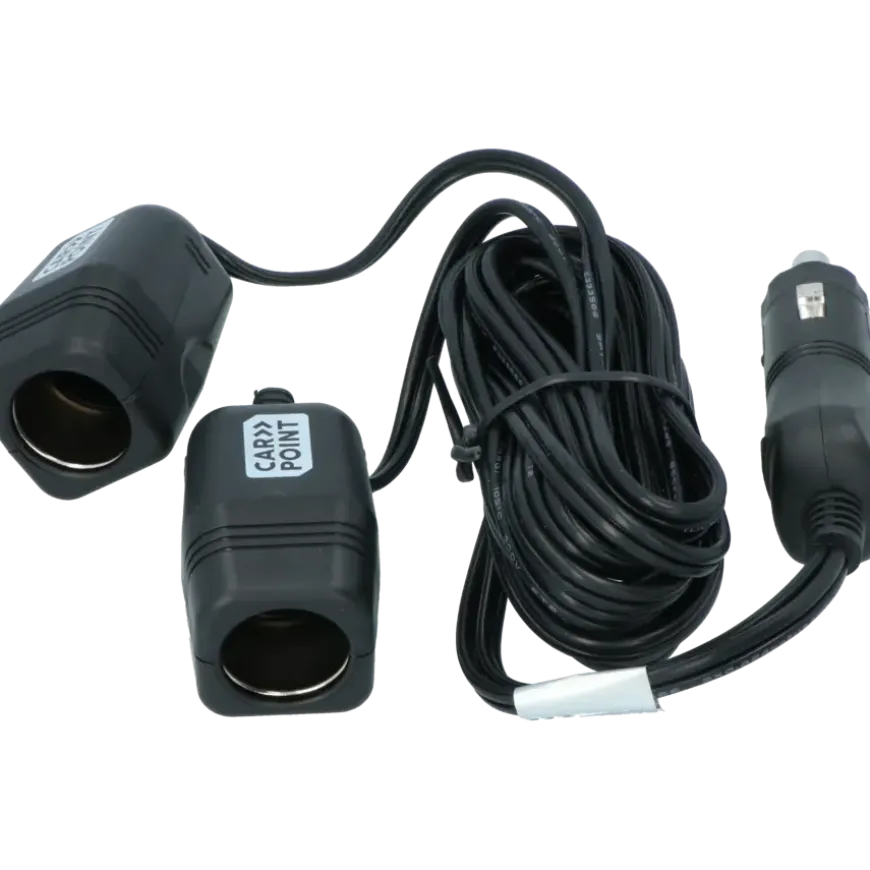 Carpoint dubbele verlengkabel tbv 12 volt lengte 2x2M